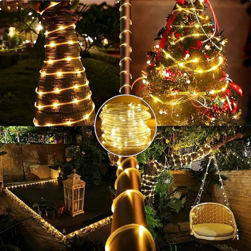 LED Solar Strip Rope Tube Fair - Outdoor Lighting On Fence 评论和价格