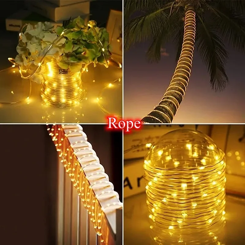 LED Solar Strip Rope Tube Fair - Outdoor Lighting On Fence 评论和价格