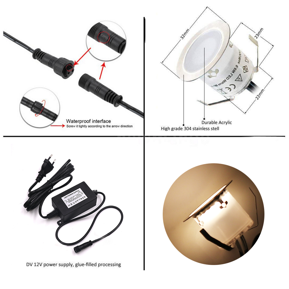 DC12V LED Deck Light IP67 Wate - Deck Step Light 评论和价格