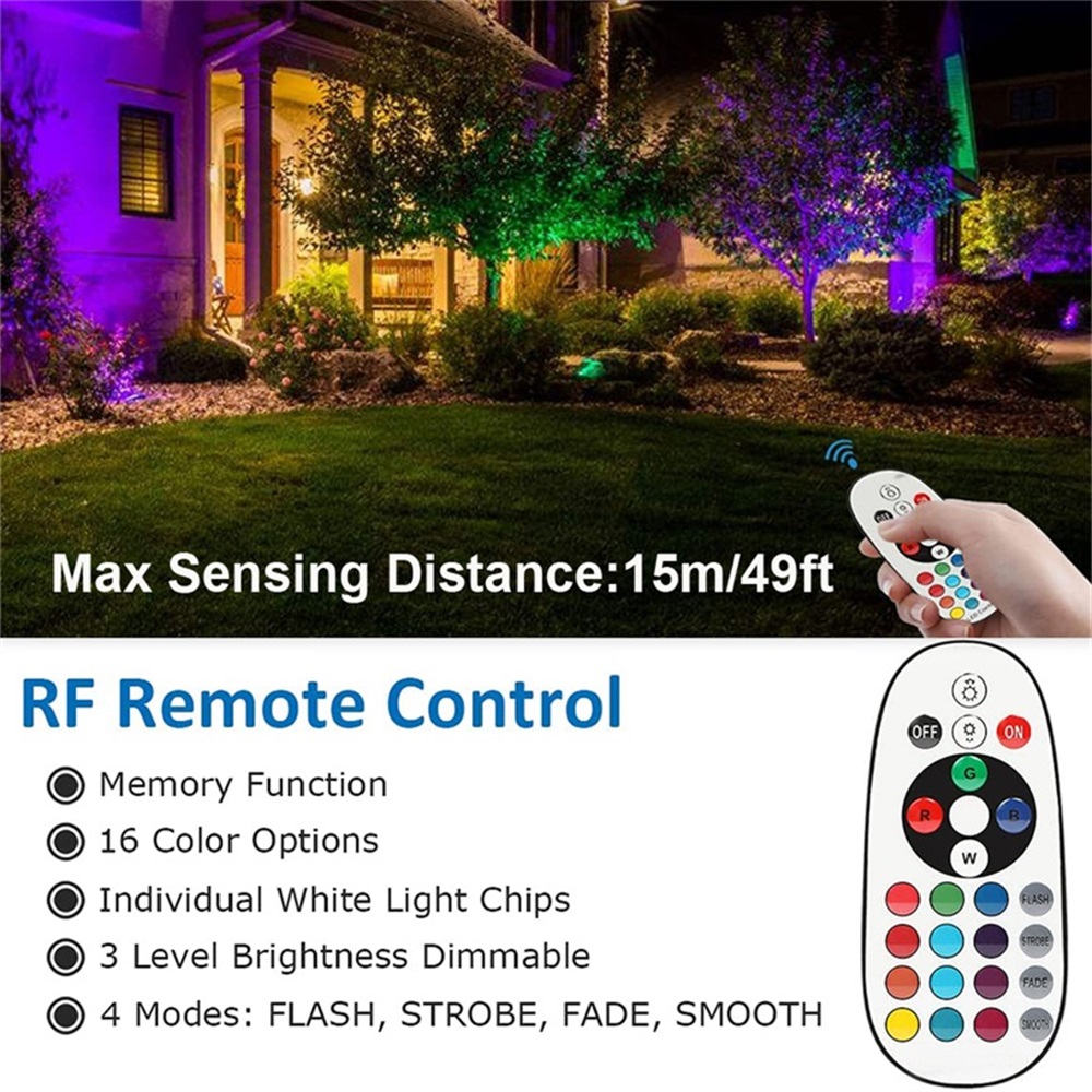 RGBW Landscape Lighting 10W wi - Outdoor Lighting Landscape 评论和价格