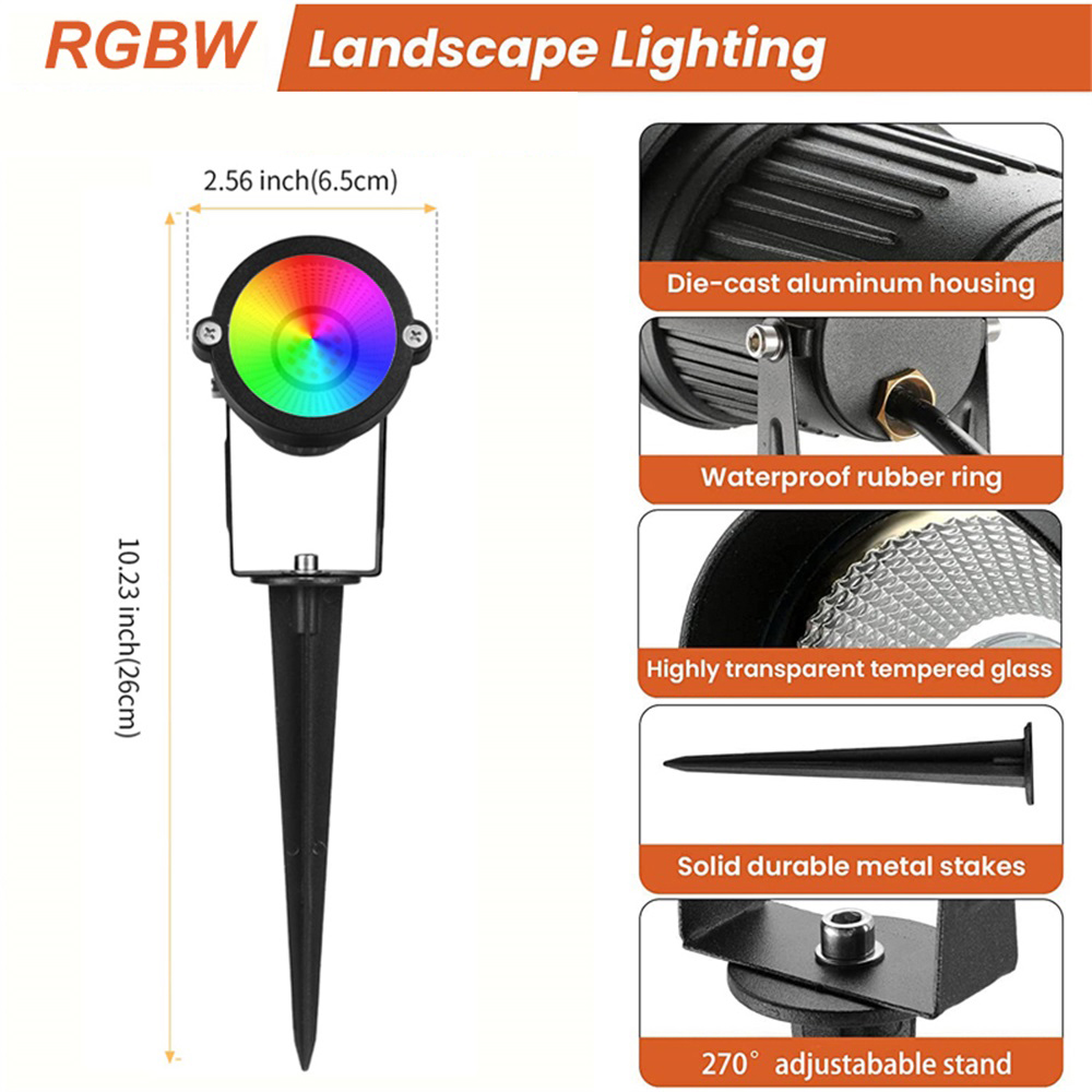 RGBW Landscape Lighting 10W wi - Outdoor Lighting Landscape 评论和价格