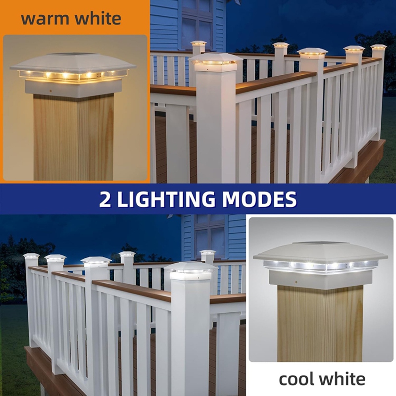 4 Pack Solar Post Cap Lights O - Outdoor Lighting Deck 评论和价格