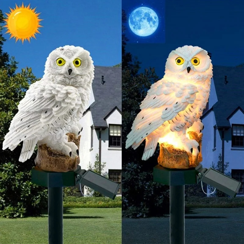 Solar Owl Statue Garden Light  - Outdoor Lighting B&Q 评论和价格