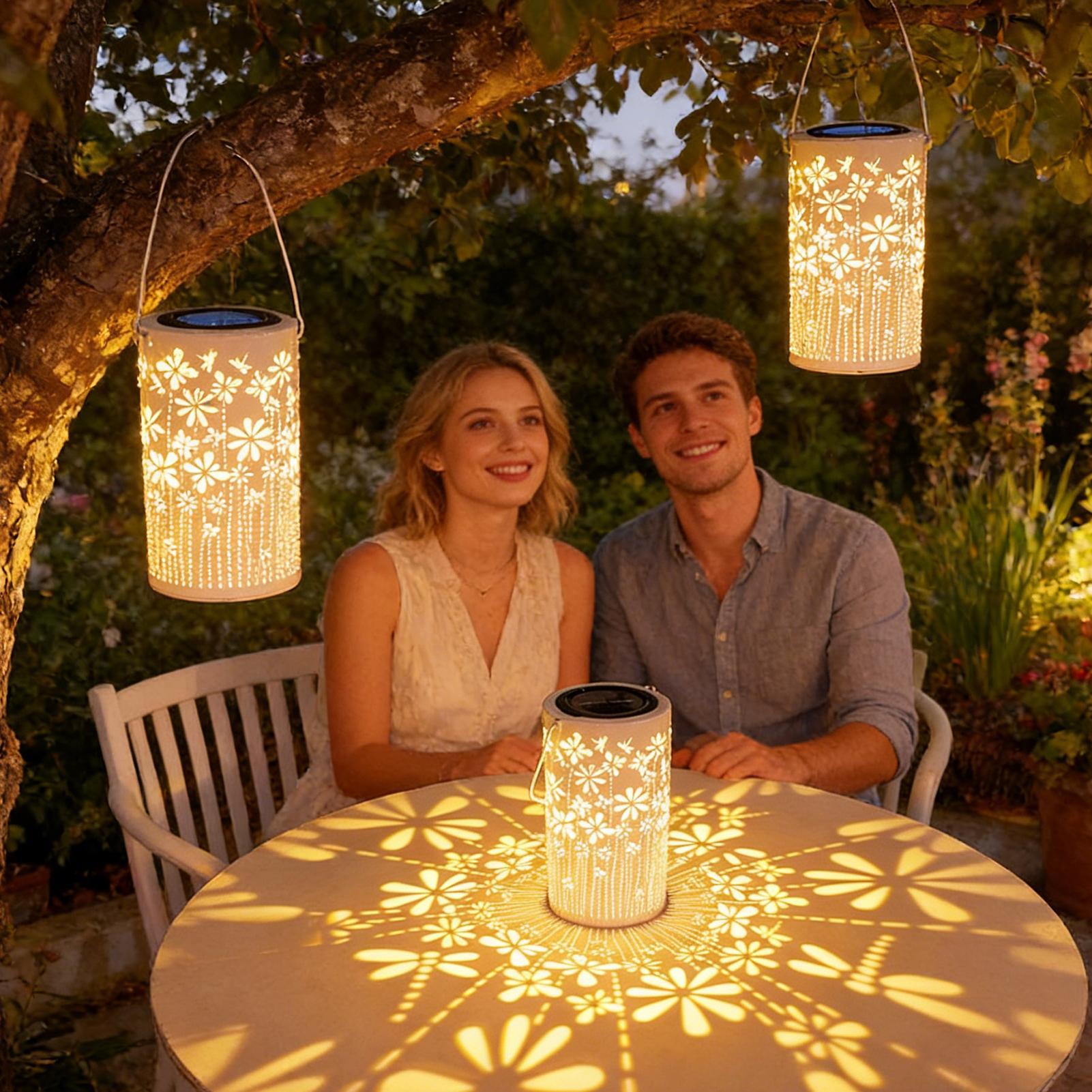 Solar Lanterns Colorful Metal  - Outdoor Lighting Landscape 评论和价格