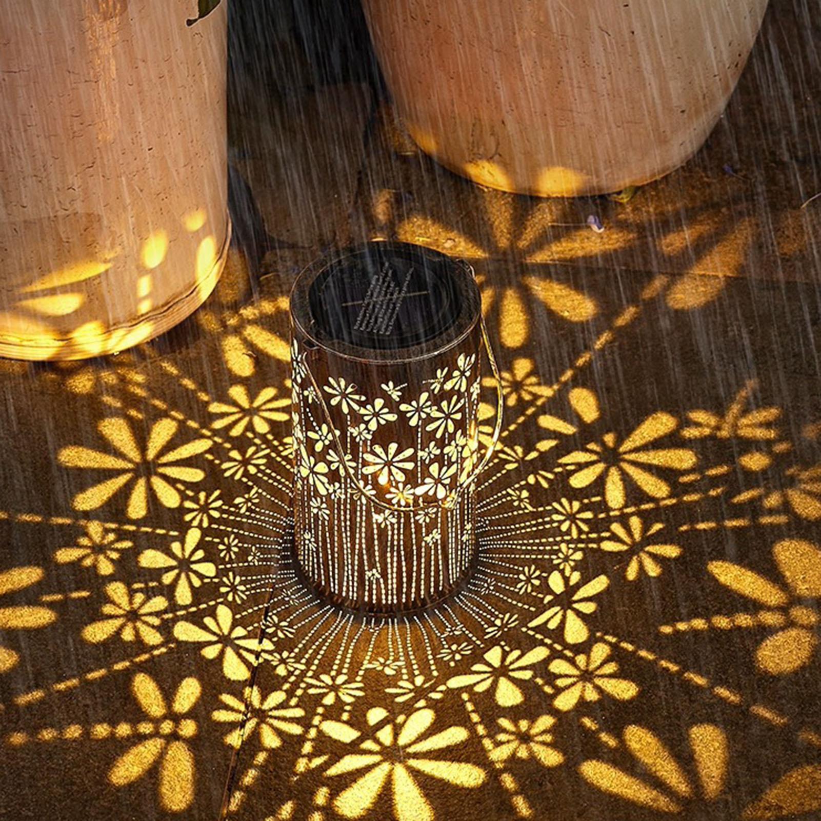 Solar Lanterns Colorful Metal  - Outdoor Lighting Landscape 评论和价格