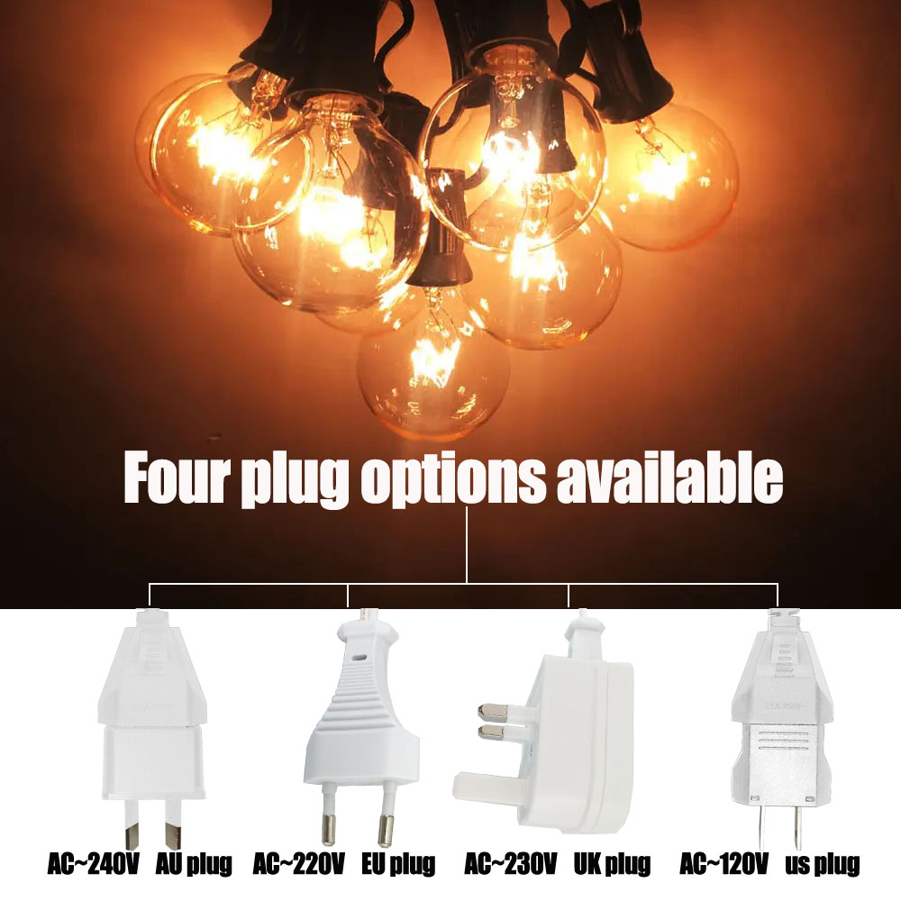 Vintage G40 Clear Bulb String  - Outdoor Lighting Globes 评论和价格