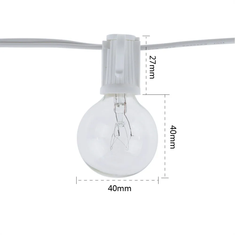 Vintage G40 Clear Bulb String  - Outdoor Lighting Globes 评论和价格