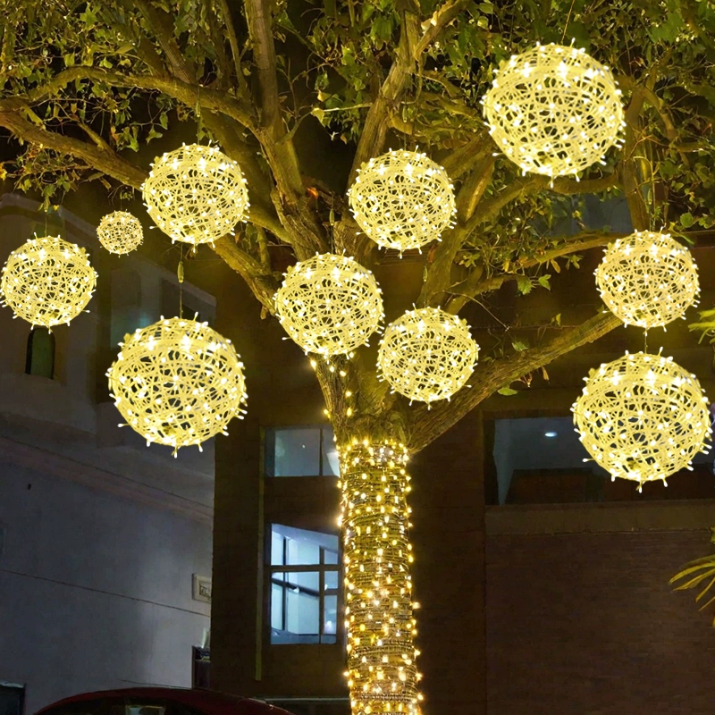 Outdoor Ball Lights Hanging Ra - Outdoor Lighting On Trees 评论和价格