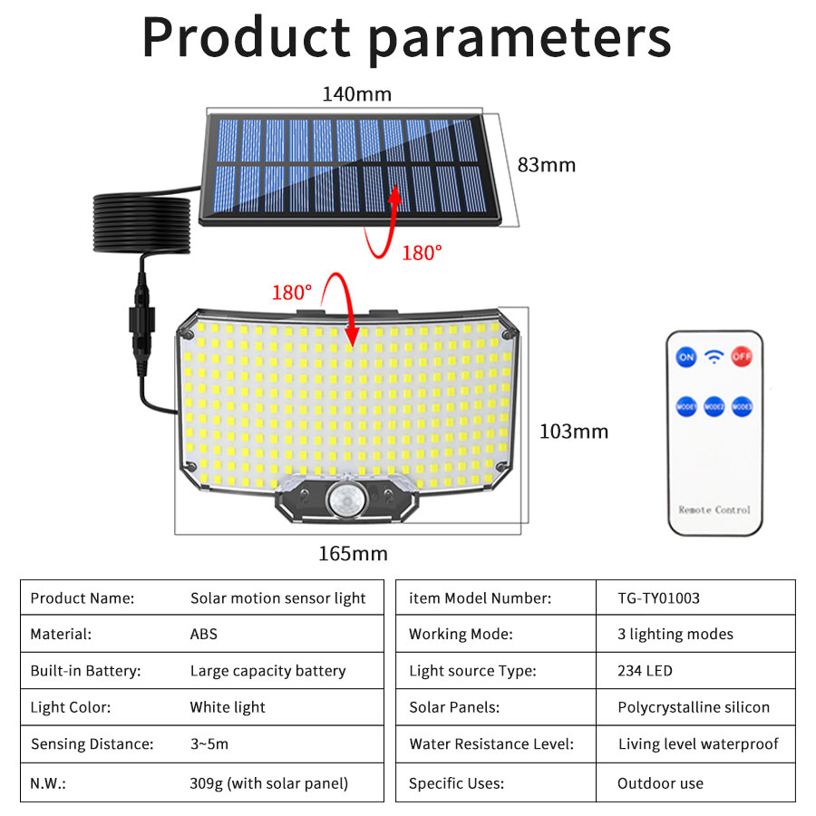 234LED Solar Light Outdoor Wat - Outdoor Lighting Remote Control 评论和价格