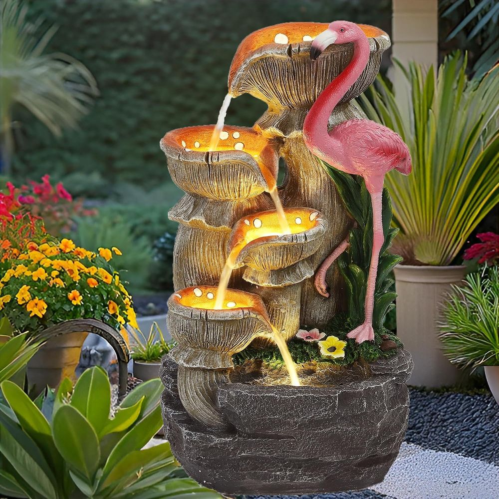 5 Tier Indoor Outdoor Water Fe - Outdoor Lighting Deck 评论和价格