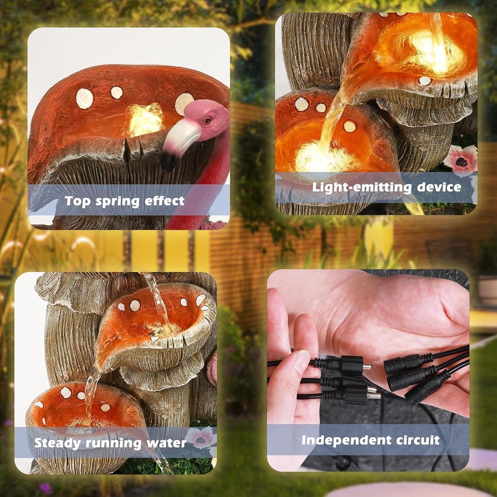 5 Tier Indoor Outdoor Water Fe - Outdoor Lighting Deck 评论和价格