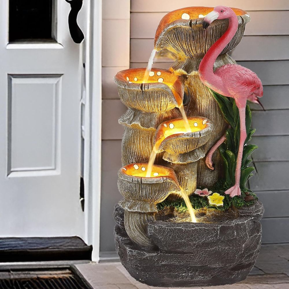 5 Tier Indoor Outdoor Water Fe - Outdoor Lighting Deck 评论和价格