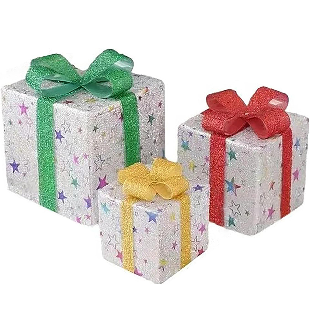 Set of 3 Outdoor Lighted Boxes - Outdoor Lighting Box 评论和价格