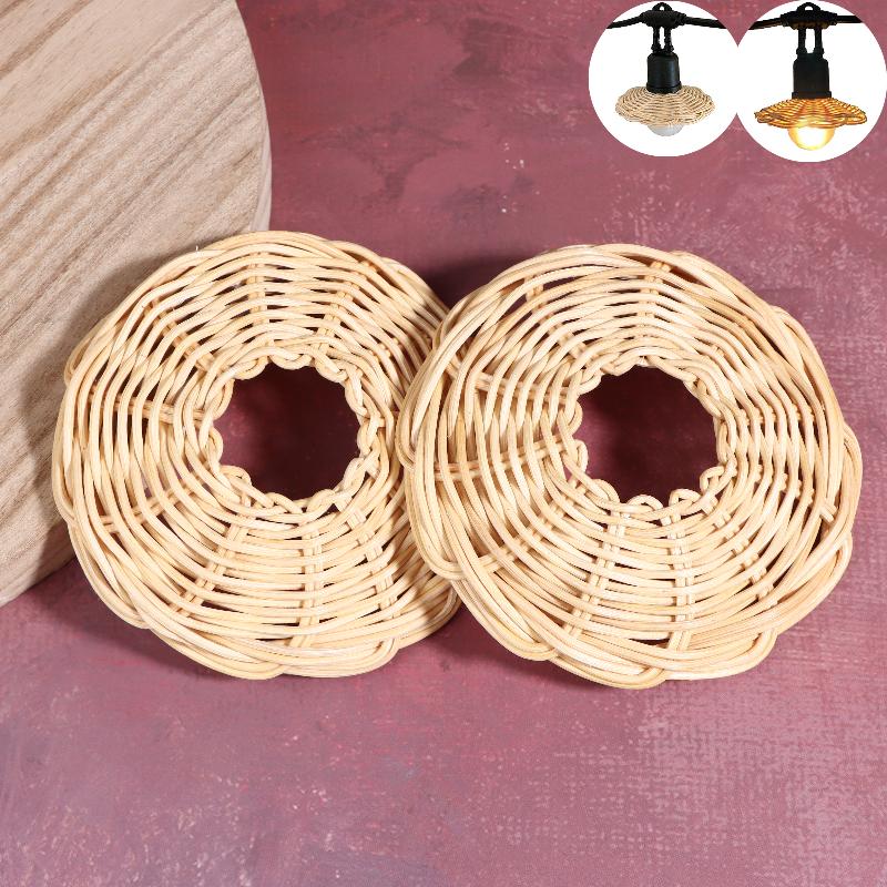 (SH）*2Pcs Handwoven Rattan Lam - Outdoor Lighting Chandelier 评论和价格
