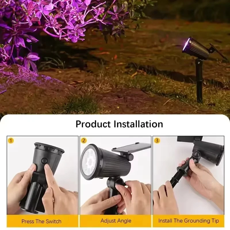 Solar LED Spotlight, 9-LED Out - Outdoor Lighting On Trees 评论和价格