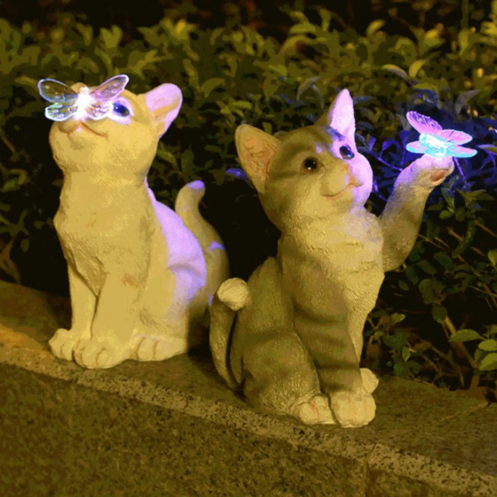 Outdoor Cat Sculpture Figurine - Outdoor Lighting Under Pergola 评论和价格