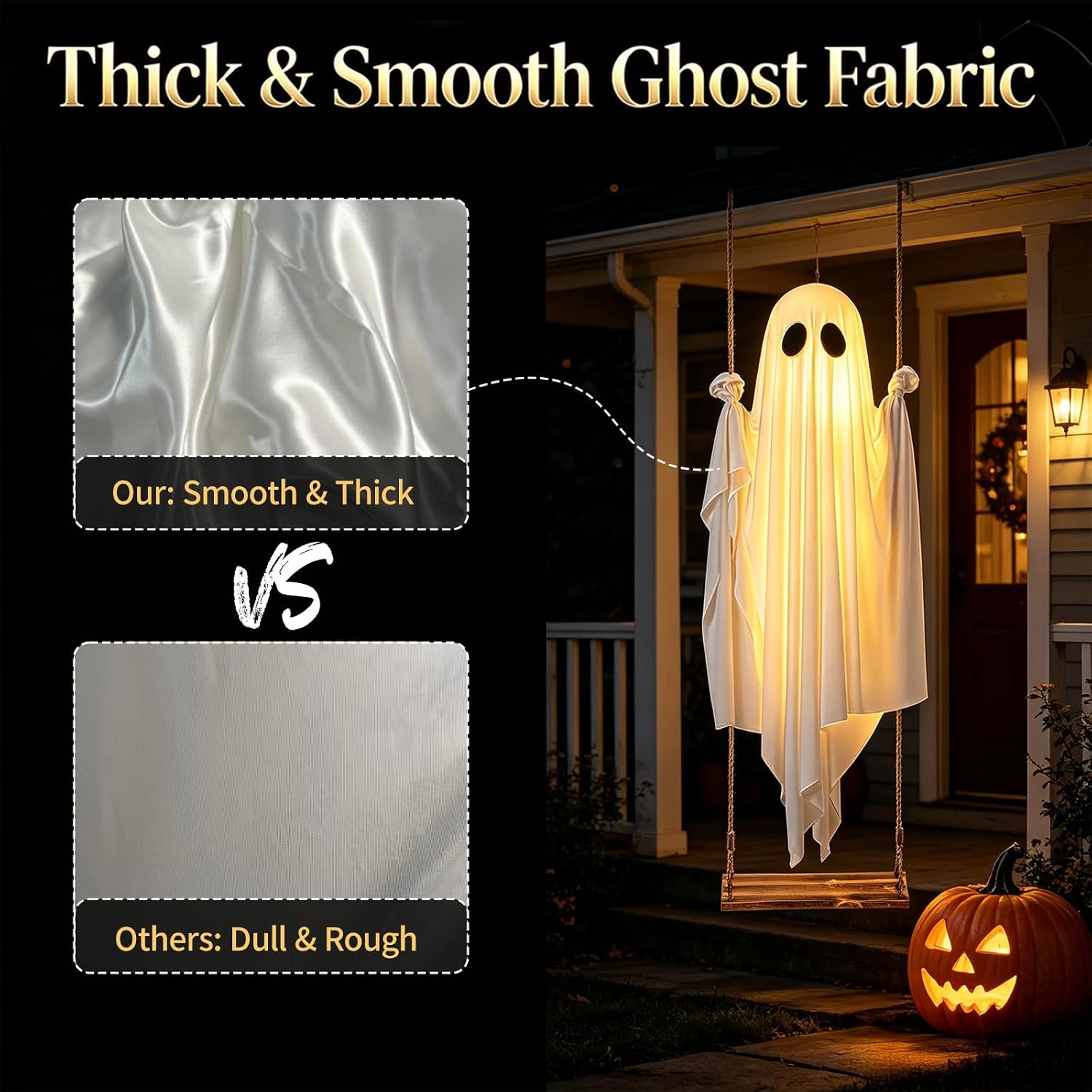 Halloween Glowing Ghost on Swi - Outdoor Lighting On Trees 评论和价格