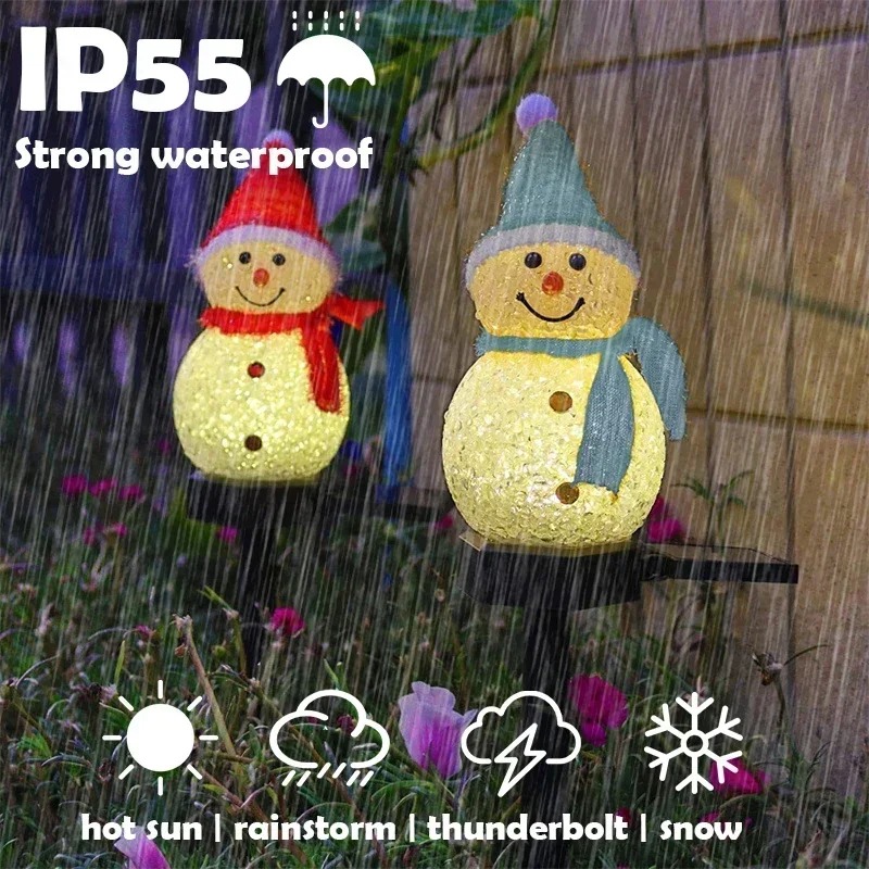 Christmas Snowman Solar Garden - Outdoor Lighting For Christmas 评论和价格