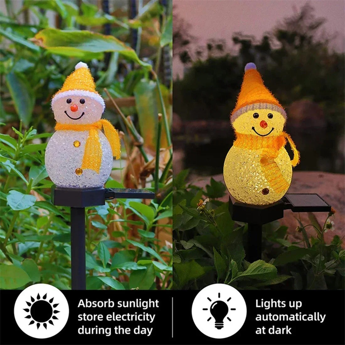 Christmas Snowman Solar Garden - Outdoor Lighting For Christmas 评论和价格