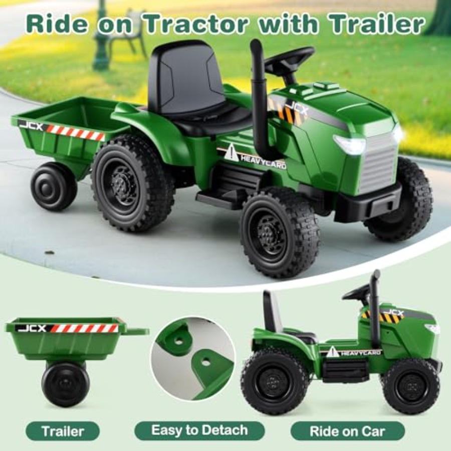 Ride on Tractor with Trailer f - Outdoor Lighting Remote Control 评论和价格