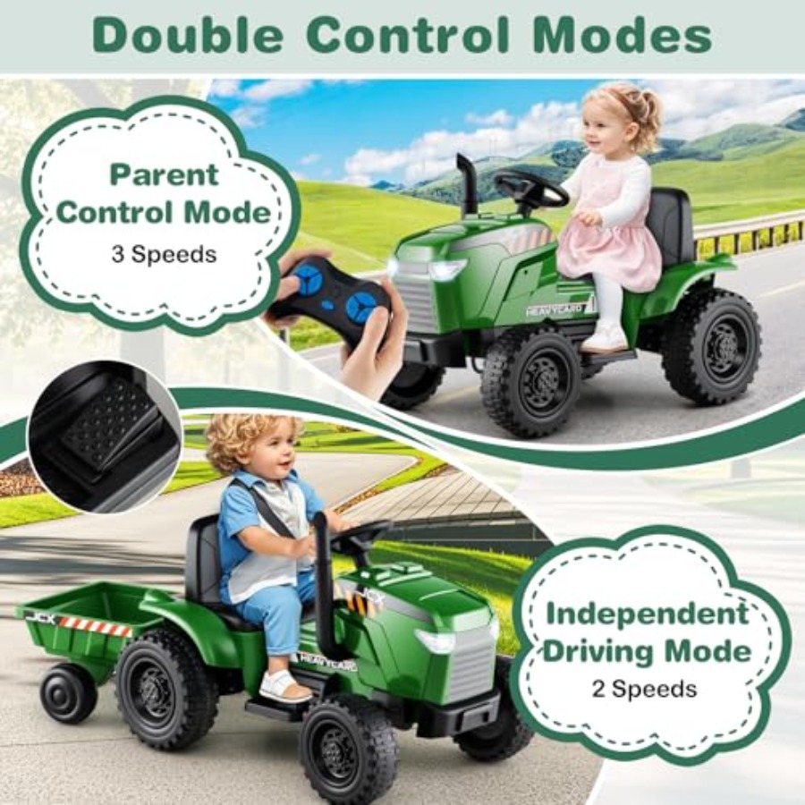 Ride on Tractor with Trailer f - Outdoor Lighting Remote Control 评论和价格