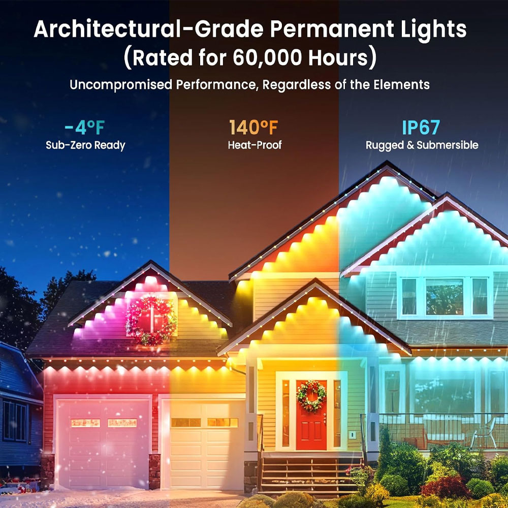Permanent Outdoor Eaves Lights - Outdoor Lighting Remote Control 评论和价格